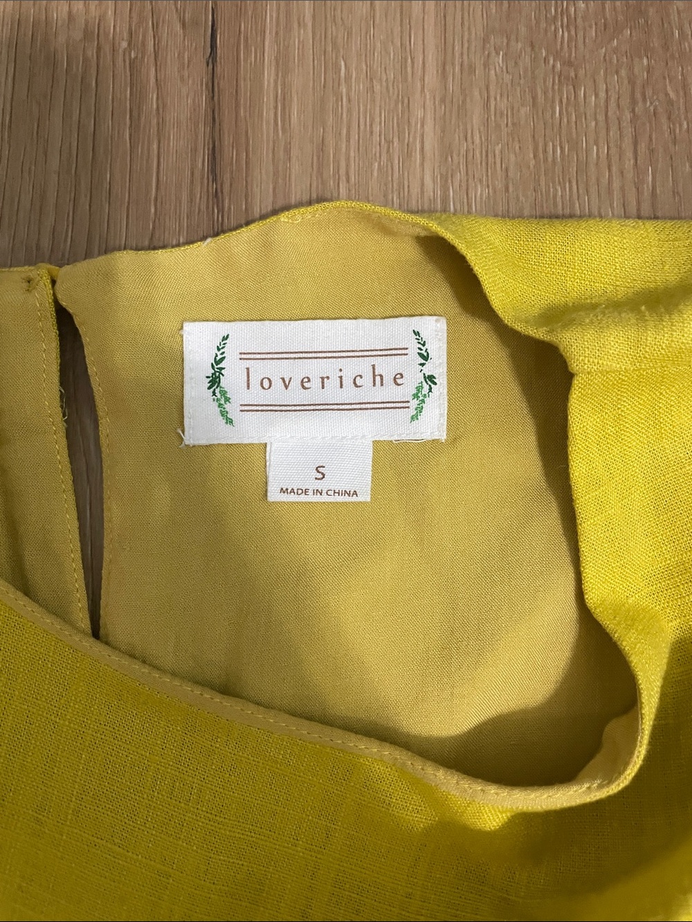 Love Riche Yellow Ruffled Linen Blend Mini Dress - Picture 3 of 5